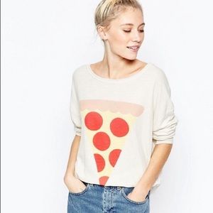 Wildfox Tuscany Tunic Hot Slice Pizza Sweater XS